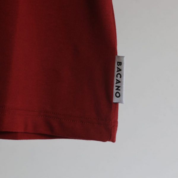 Basic Tee | Bordeaux Laatste maten! - Afbeelding 4