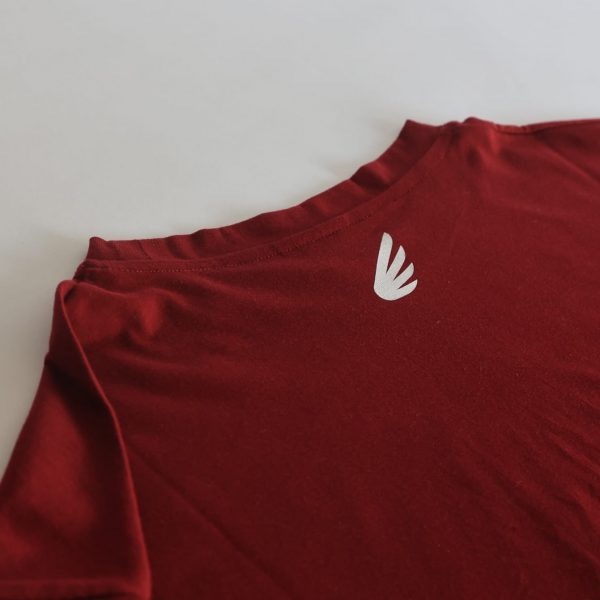 Basic Tee | Bordeaux Laatste maten! - Afbeelding 3